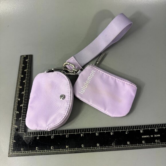 Lululemon Dual Pouch Wristlet LILE/WHTO Lilac Ether - Picture 1 of 15